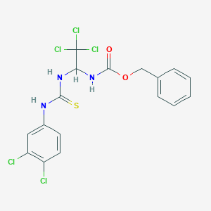 benzyl N-[2,2,2-trichloro-1-[(3,4-dichlorophenyl)carbamothioylamino]ethyl]carbamate