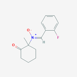 2-[(Z)-(2-fluorobenzylidene)(oxido)-lambda~5~-azanyl]-2-methylcyclohexanone