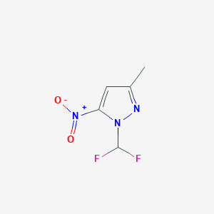 molecular formula C5H5F2N3O2 B15045623 1-(Difluoromethyl)-3-methyl-5-nitro-1H-pyrazole 