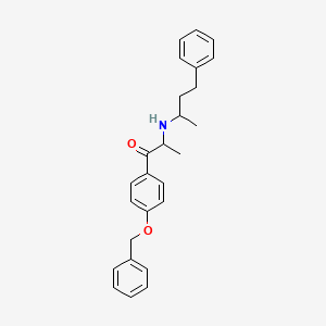 1-[4-(Benzyloxy)phenyl]-2-[(4-phenylbutan-2-YL)amino]propan-1-one