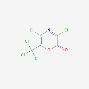 molecular formula C5Cl5NO2 B150457 3,5-Dichloro-6-(trichloromethyl)-2H-1,4-oxazin-2-one CAS No. 131882-10-5
