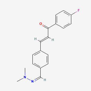 (2E)-3-{4-[(E)-(2,2-dimethylhydrazin-1-ylidene)methyl]phenyl}-1-(4-fluorophenyl)prop-2-en-1-one