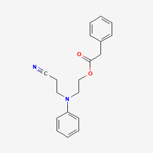 molecular formula C19H20N2O2 B1504572 2-[(2-Cyanoethyl)(phenyl)amino]ethyl phenylacetate CAS No. 24655-82-1