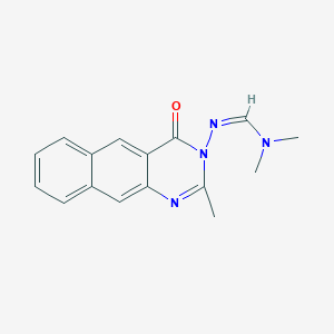 (E)-N,N-dimethyl-N'-{2-methyl-4-oxo-3H,4H-benzo[g]quinazolin-3-yl}methanimidamide