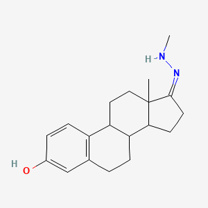 (1E)-11a-methyl-1-(2-methylhydrazin-1-ylidene)-1H,2H,3H,3aH,3bH,4H,5H,9bH,10H,11H,11aH-cyclopenta[a]phenanthren-7-ol