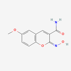 molecular formula C11H10N2O4 B15045795 (2E)-2-hydroxyimino-6-methoxychromene-3-carboxamide 