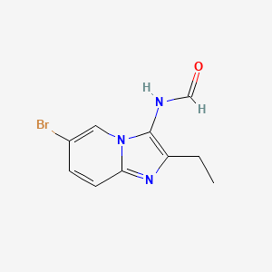 molecular formula C10H10BrN3O B15045797 N-(6-Bromo-2-ethylimidazo[1,2-a]pyridin-3-yl)formamide 