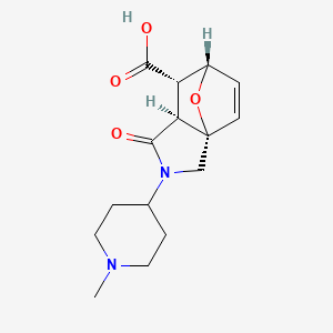 (1S,5S,6S,7S)-3-(1-methylpiperidin-4-yl)-4-oxo-10-oxa-3-azatricyclo[5.2.1.01,5]dec-8-ene-6-carboxylic acid