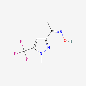 (E)-N-{1-[1-methyl-5-(trifluoromethyl)-1H-pyrazol-3-yl]ethylidene}hydroxylamine