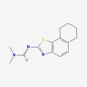 (E)-N,N-Dimethyl-N'-{6H,7H,8H,9H-naphtho[2,1-D][1,3]thiazol-2-YL}methanimidamide