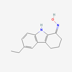 molecular formula C14H16N2O B15045888 N-[(1E)-6-ethyl-2,3,4,9-tetrahydro-1H-carbazol-1-ylidene]hydroxylamine 