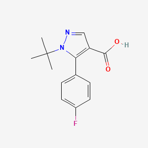 molecular formula C14H15FN2O2 B1504590 1-Tert-butyl-5-(4-fluorophenyl)-1H-pyrazole-4-carboxylic acid CAS No. 936084-45-6