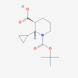 (2R,3R)-1-[(tert-butoxy)carbonyl]-2-cyclopropylpiperidine-3-carboxylic acid