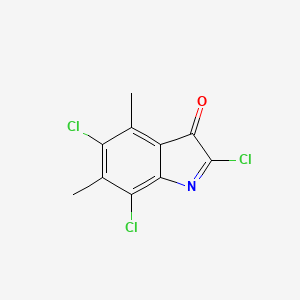 molecular formula C10H6Cl3NO B1504593 2,5,7-Trichloro-4,6-dimethyl-3H-indol-3-one CAS No. 6411-58-1