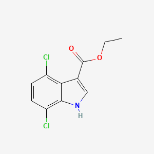 molecular formula C11H9Cl2NO2 B15045956 Ethyl 4,7-Dichloroindole-3-carboxylate 