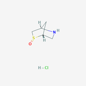 molecular formula C5H10ClNOS B15045966 (1R,4R)-2lambda4-thia-5-azabicyclo[2.2.1]heptane 2-oxide;hydrochloride 