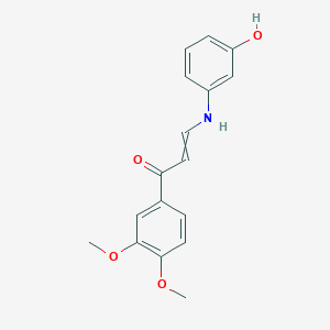 1-(3,4-Dimethoxyphenyl)-3-[(3-hydroxyphenyl)amino]prop-2-en-1-one