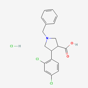 1-Benzyl-4-(2,4-dichlorophenyl)pyrrolidine-3-carboxylic acid hydrochloride