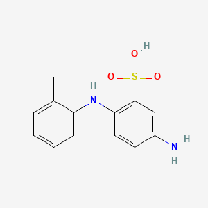 molecular formula C13H14N2O3S B1504601 2-(2-Methyl(phenylamino))-5-aminobenzenesulfonic acid CAS No. 6527-81-7