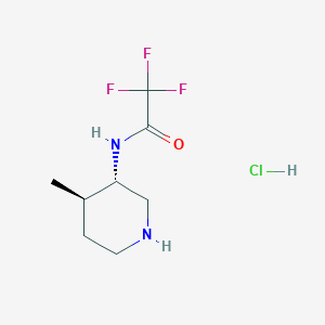 molecular formula C8H14ClF3N2O B15046011 2,2,2-trifluoro-N-[(3S,4R)-4-methylpiperidin-3-yl]acetamide hydrochloride 