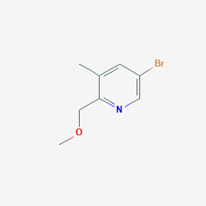 molecular formula C8H10BrNO B15046047 5-Bromo-2-(methoxymethyl)-3-methylpyridine 