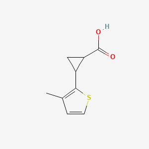 2-(3-Methylthiophen-2-yl)cyclopropane-1-carboxylic acid