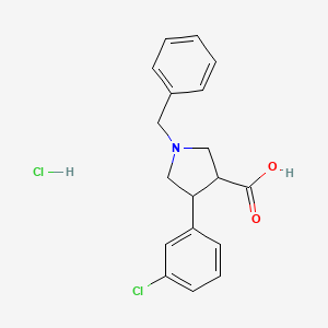 1-Benzyl-4-(3-chlorophenyl)pyrrolidine-3-carboxylic acid hydrochloride