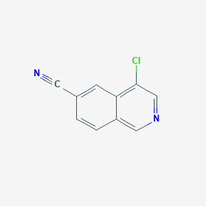 molecular formula C10H5ClN2 B15046128 4-Chloroisoquinoline-6-carbonitrile 