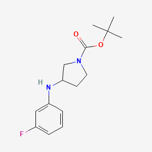 molecular formula C15H21FN2O2 B1504613 Tert-butyl 3-(3-fluoroanilino)pyrrolidine-1-carboxylate CAS No. 887578-60-1