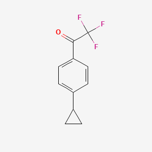 molecular formula C11H9F3O B15046159 1-(4-Cyclopropylphenyl)-2,2,2-trifluoroethanone 