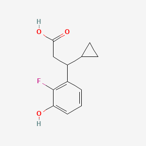 3-Cyclopropyl-3-(2-fluoro-3-hydroxyphenyl)propanoic acid