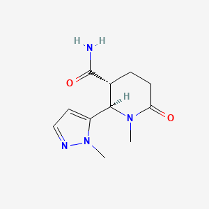 (2R,3R)-1-Methyl-2-(1-methyl-1H-pyrazol-5-yl)-6-oxopiperidine-3-carboxamide