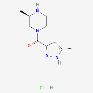 (3R)-3-methyl-1-(5-methyl-1H-pyrazole-3-carbonyl)piperazine hydrochloride