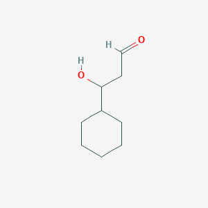 molecular formula C9H16O2 B15046218 3-Cyclohexyl-3-hydroxypropanal 