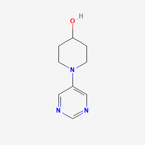 molecular formula C9H13N3O B15046289 1-(Pyrimidin-5-yl)piperidin-4-ol 