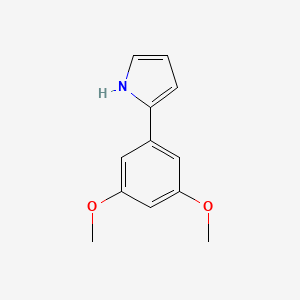 molecular formula C12H13NO2 B15046302 2-(3,5-Dimethoxyphenyl)pyrrole 