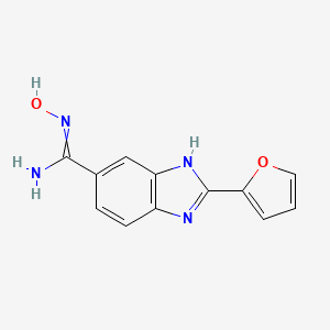 2-(furan-2-yl)-N-hydroxy-1H-1,3-benzodiazole-6-carboximidamide