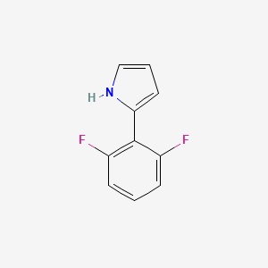 molecular formula C10H7F2N B15046330 2-(2,6-Difluorophenyl)pyrrole 