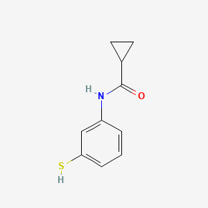 molecular formula C10H11NOS B15046341 N-(3-sulfanylphenyl)cyclopropanecarboxamide 