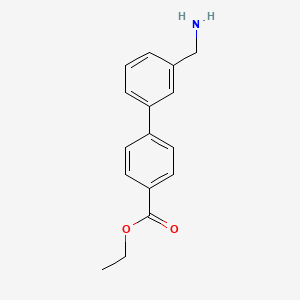 molecular formula C16H17NO2 B1504635 Ethyl 3'-(aminomethyl)biphenyl-4-carboxylate CAS No. 479645-82-4