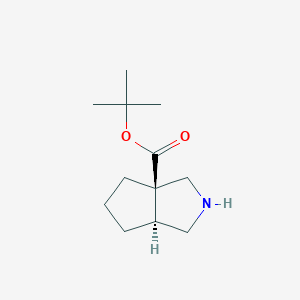 molecular formula C12H21NO2 B15046475 tert-butyl (3aR,6aS)-octahydrocyclopenta[c]pyrrole-3a-carboxylate 