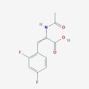 molecular formula C11H9F2NO3 B1504648 2-Acetamido-3-(2,4-difluorophenyl)prop-2-enoic acid CAS No. 831191-80-1