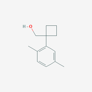 molecular formula C13H18O B15046487 [1-(2,5-Dimethylphenyl)cyclobutyl]methanol 