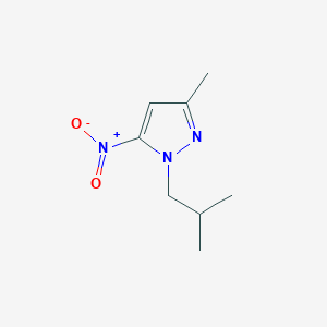 molecular formula C8H13N3O2 B15046495 1-Isobutyl-3-methyl-5-nitro-1H-pyrazole 