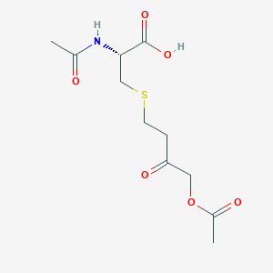 (2R)-2-acetamido-3-(4-acetyloxy-3-oxobutyl)sulfanylpropanoic acid