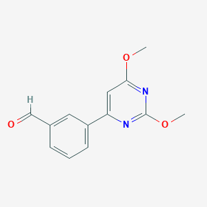 molecular formula C13H12N2O3 B1504653 3-(2,6-Dimethoxypyrimidin-4-YL)benzaldehyde CAS No. 210115-38-1