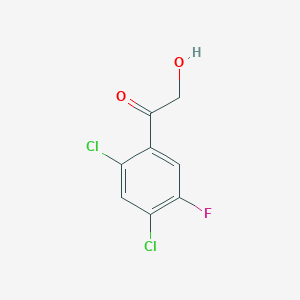 molecular formula C8H5Cl2FO2 B15046561 2',4'-Dichloro-5'-fluoro-2-hydroxyacetophenone 