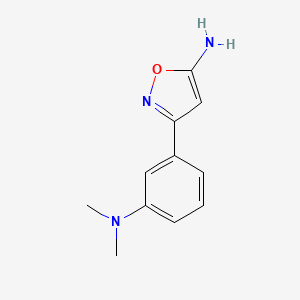 molecular formula C11H13N3O B1504657 3-(3-(Dimethylamino)phenyl)isoxazol-5-amine CAS No. 887591-46-0