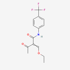 molecular formula C14H14F3NO3 B1504659 2-(Ethoxymethylidene)-3-oxo-N-[4-(trifluoromethyl)phenyl]butanamide CAS No. 75706-11-5