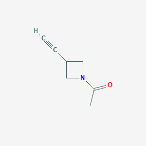 molecular formula C7H9NO B15046627 1-(3-Ethynylazetidin-1-yl)ethan-1-one 